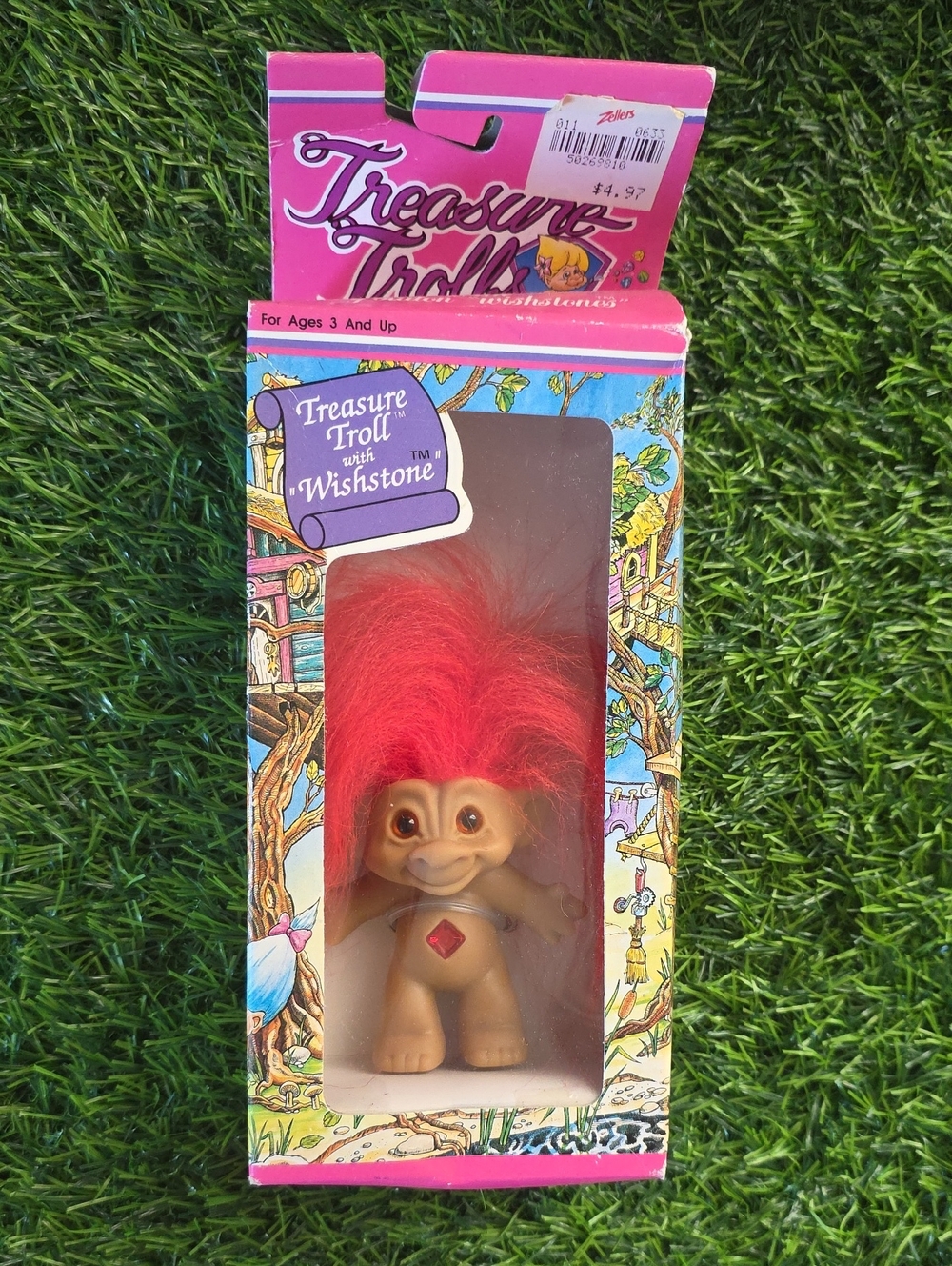 Vintage In Box Red Wishing Gem TREASURE TROLL